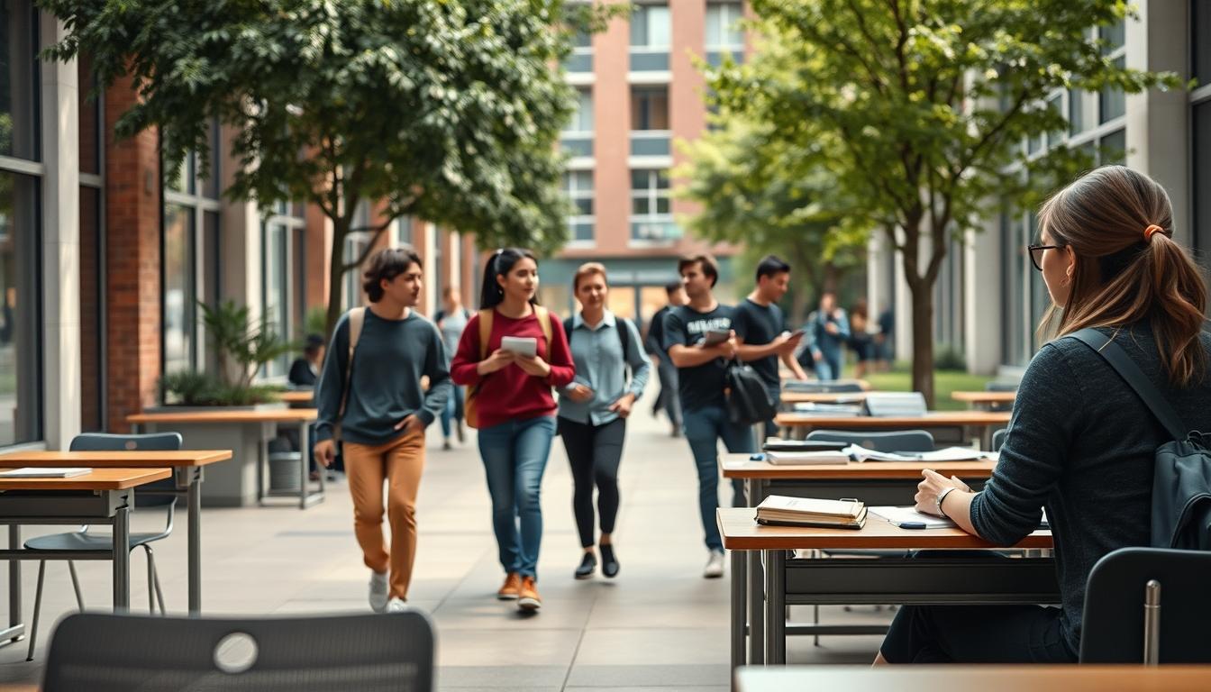 Students working in research laboratory
