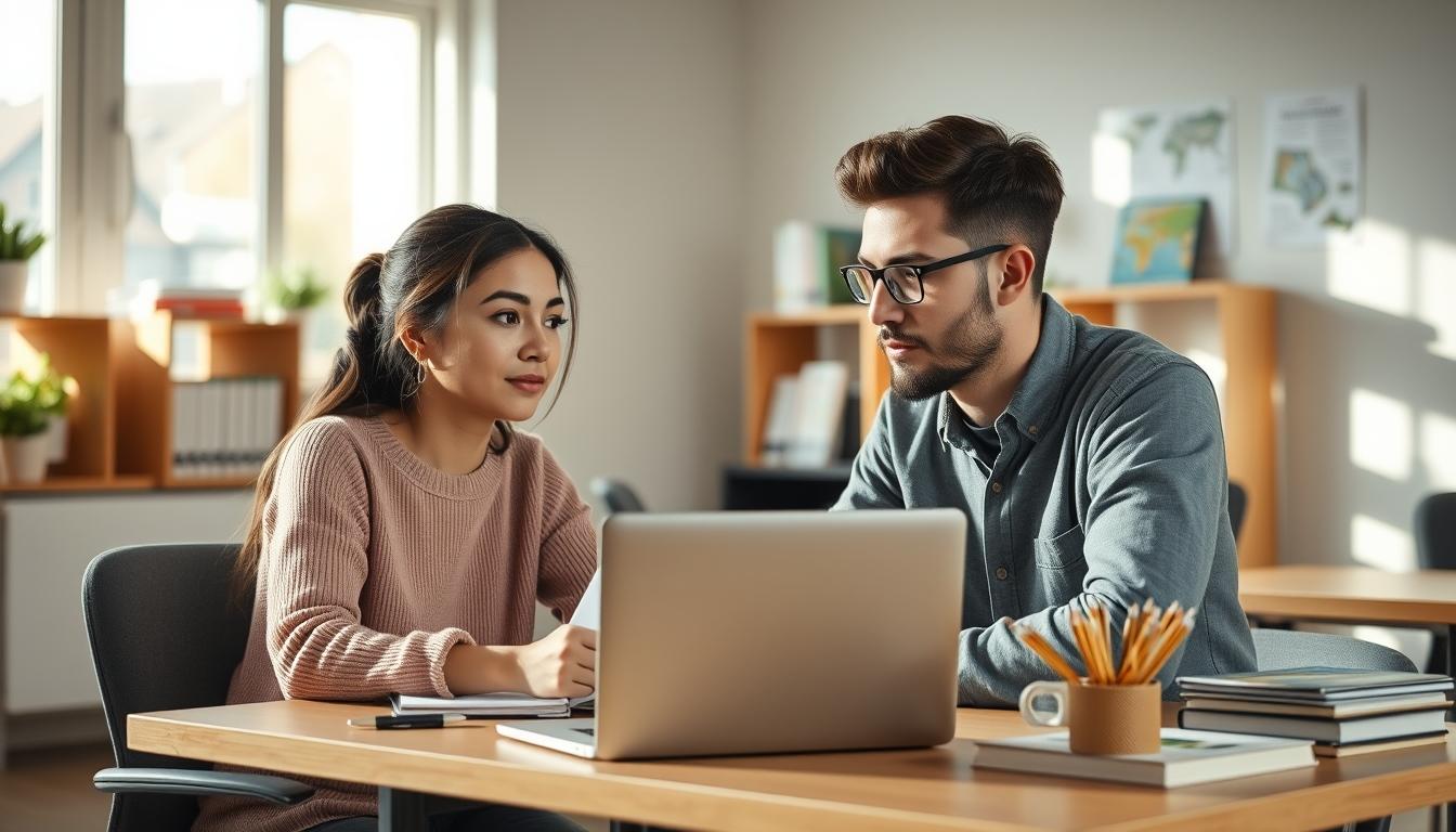 Structured study materials and learning resources on a desk